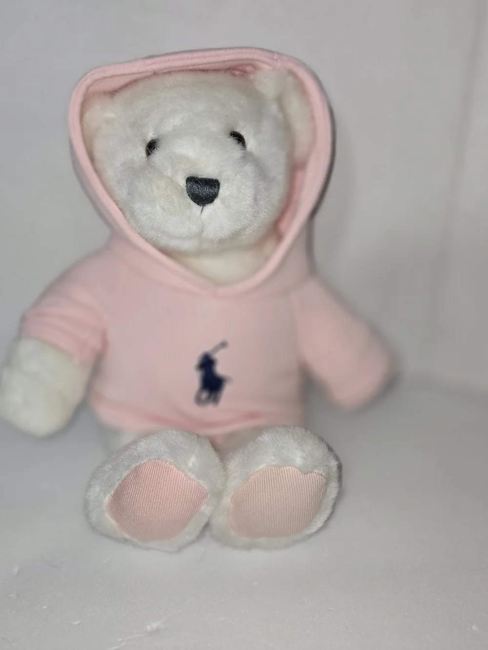 Ralph Lauren Romance Pink Polo Bear Plush in Hoodie